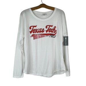 Augusta Sportswear Tri Blend Long Sleeve T-Shirt Texas Tech White Size Medium NE